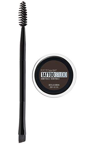 Pomada para cejas Maybelline TattooStudio de larga duración, construible, maquillaje de cejas, marrón negro, 1 unidad - imagen 1