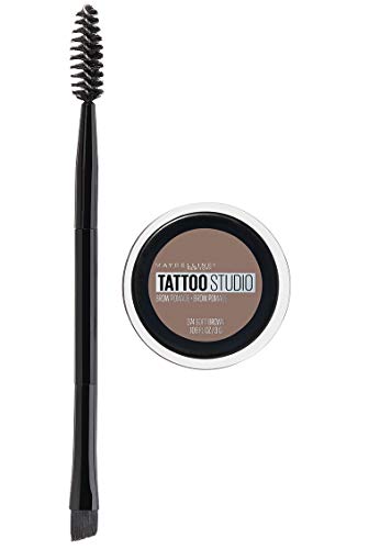 Maybelline TattooStudio Pomada para Cejas de Larga Duración, Construible, Maquillaje para Cejas, Marrón Suave, 1 Unidad - imagen 4