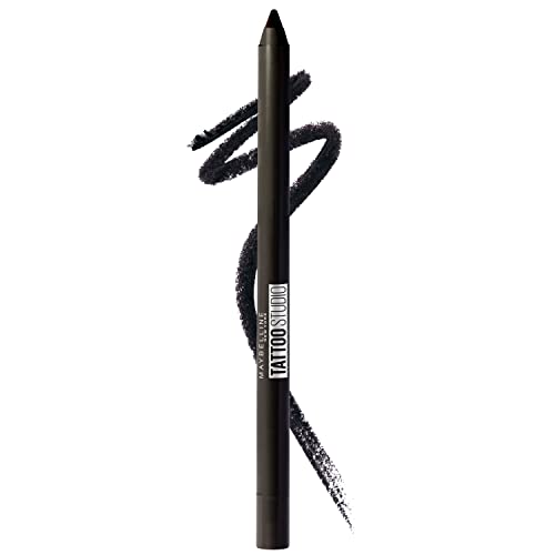 Lápiz de Eyeliner Maybelline TattooStudio de Larga Duración, Pigmentos en Gel Suaves, Resistente al Agua, Onice Profundo, 1 Unidad - imagen 1
