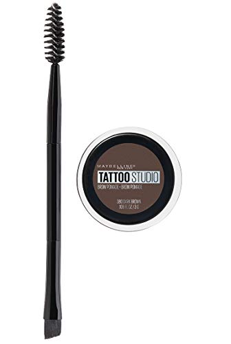 Pomada para cejas Maybelline TattooStudio de larga duración, construible, maquillaje de cejas, marrón oscuro, 1 unidad - imagen 1