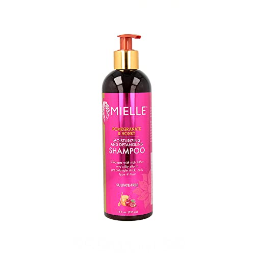 Champú Desenredante y Hidratante Mielle Organics de Granada y Miel - Champú para Cabello Rizado de Mujer - Enriquecido con Miel y Aceite de Babassu - imagen 1