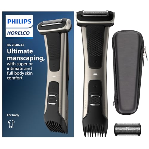 Philips Bodygroom 7000 Series, Recortadora de Cuerpo y Zona Íntima a Prueba de Agua para Hombres, Ajustable, 80 Min de Autonomía, Modelo BG7040/42 - imagen 2