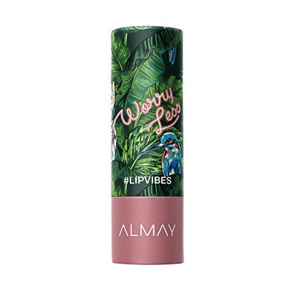 Labial Almay Lip Vibes con Aceite de Vitamina E y Manteca de Karité, Acabado Mate, Hipoalergénico, Worry Less, 0.14 Oz - imagen 1