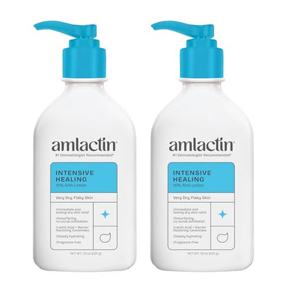 AmLactin Loción Corporal Sanadora Intensiva - Loción Terapéutica para Piel Muy Seca - Exfoliante Sin Frotar con 15% de Ácido Láctico AHA y Ceramidas, - imagen 2