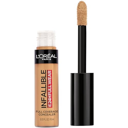 Corrector Mate Impermeable L'Oreal Paris Makeup Infallible Full Wear, Cobertura Completa, Almendra, 0.33 fl. oz. - imagen 1