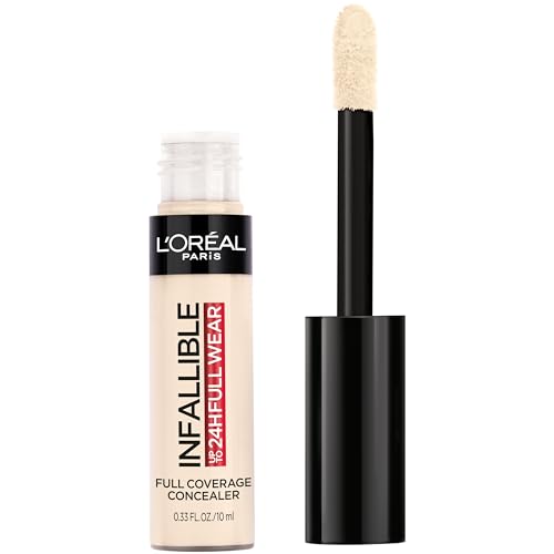 Corrector Mate Infallible Full Wear Waterproof de L'Oreal Paris, Cobertura Completa, Porcelana, 0.33 fl. oz. - imagen 2