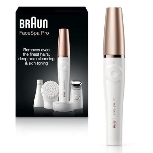 Braun Face Epilator Facespa Pro 911, Facial Hair Removal for Women, Hair Removal Device, 3-in-1 Epilating, Cleansing Brush and Skin Toning with 3 Extr - imagen 3