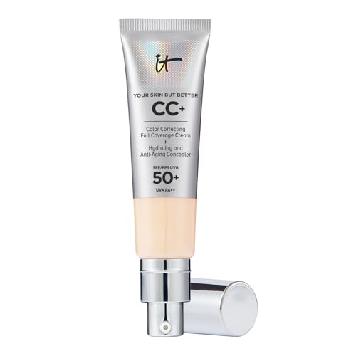 IT Cosmetics CC+ Cream (Fair Light) - Base de Maquillaje de Cobertura Completa con SPF 50+, Corrector de Color y Suero Hidratante Antienvejecimiento, - imagen 3