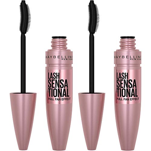 Máscara Maybelline Lash Sensational Lavable, Alargadora y Voluminizadora para un Efecto de Pestañas Abundantes, Negro Intenso, Paquete de 2 - imagen 2