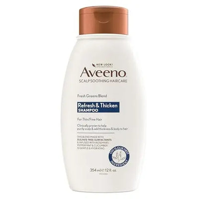 Champú Aveeno Fresh Greens Blend Sin Sulfatos con Romero, Menta y Pepino para Engrosar y Nutrir, Champú Aclarador y Voluminizador para Cabello Fino, - imagen 2