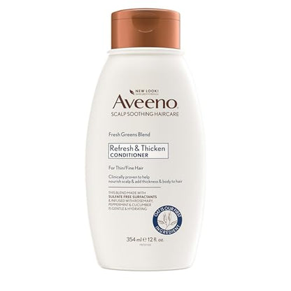 Acondicionador Voluminizador Natural Aveeno Fresh Greens Blend, Pepino y Romero, para Cabello Fino, 12 fl oz - imagen 2