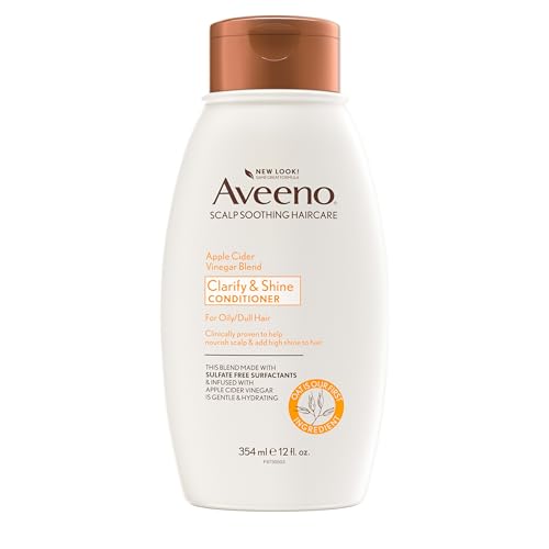 Acondicionador Clarificante Aveeno de Vinagre de Sidra de Manzana, Aumenta Brillo, Nutritivo, para Cabello Opaco, 12 fl oz - imagen 1