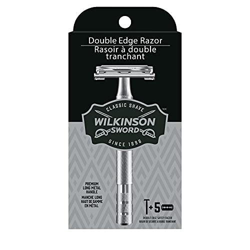 Razor de Doble Filo Wilkinson Sword para Hombres con 5 Recambios de Cuchillas de Doble Filo - imagen 1