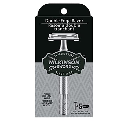 Razor de Doble Filo Wilkinson Sword para Hombres con 5 Recambios de Cuchillas de Doble Filo - imagen 3