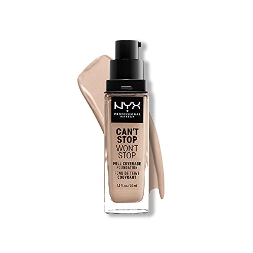 Base NYX PROFESSIONAL MAKEUP Can't Stop Won't Stop, cobertura total 24h, acabado mate - Porcelana - imagen 1