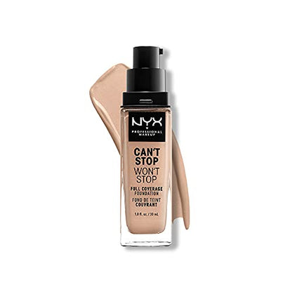 Base NYX PROFESSIONAL MAKEUP Can't Stop Won't Stop, Cobertura Completa 24h, Acabado Mate - Claro - imagen 2
