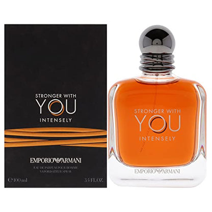 GIORGIO ARMANI Emporio Stronger With You Intensely Eau De Parfum para Hombre, Limpio, 3.4 Fl Oz - imagen 4