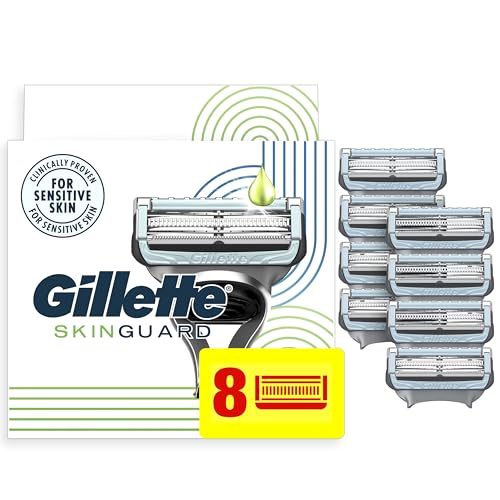 Recambios de Cuchillas Gillette SkinGuard para Hombre, Cartucho de 2 Cuchillas, SkinGuard para Piel Sensible, Lubricación, Compatible con Mangos - imagen 3