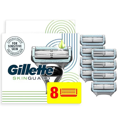 Recambios de Cuchillas Gillette SkinGuard para Hombres, Cartucho de 2 Cuchillas, SkinGuard para Piel Sensible, Lubricación, Compatible con Mangos - imagen 2