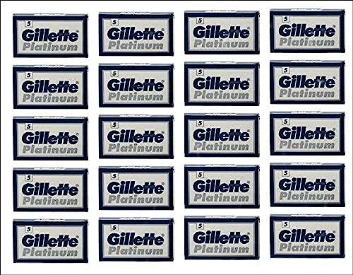 Cuchillas de Afeitar Gillette Platinum de Doble Filo, 100 Piezas en Tarjeta de Exhibición, 20 Dispensadores de 5 Cuchillas - imagen 3