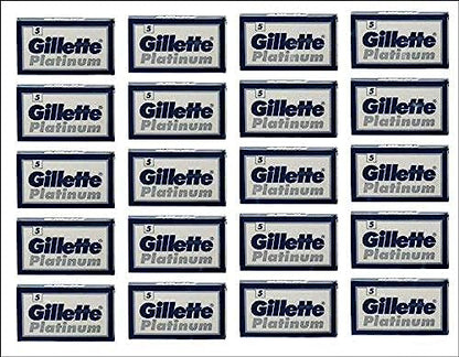 Cuchillas de Afeitar Gillette Platinum de Doble Filo, 100 Piezas en Tarjeta de Exhibición, 20 Dispensadores de 5 Cuchillas - imagen 4