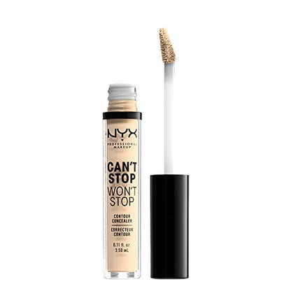 NYX PROFESSIONAL MAKEUP Corrector Contour Can't Stop Won't Stop, Cobertura Completa 24h, Acabado Mate - Pálido - imagen 1