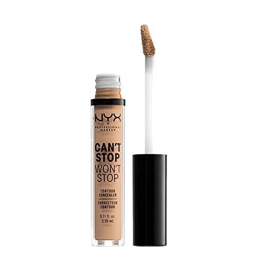 NYX PROFESSIONAL MAKEUP Corrector Contour Can't Stop Won't Stop, Cobertura Completa 24h Acabado Mate - Oliva Media - imagen 1