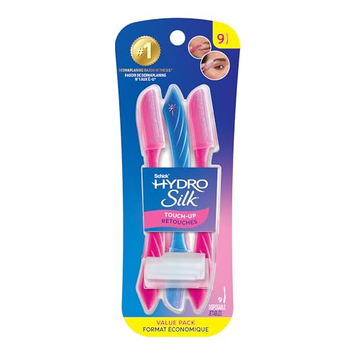 Herramienta Dermaplaning Schick Hydro Silk Touch-Up con Cubierta de Cejas de Precisión, 9ct | Rasuradoras Faciales para Mujeres, Eliminador de Vello - imagen 1