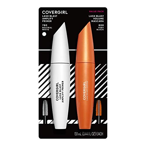 COVERGIRL Máscara Lash Blast Volume (Negro Intenso) y r para Pestañas Lash Blast Amplify - Paquete Doble - imagen 1