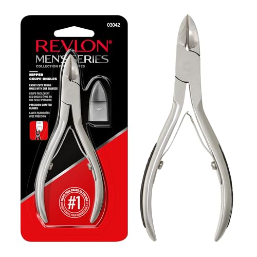 Cortauñas Revlon para Hombres, Duradero para Uñas de Manos y Pies, Mango Ergonómico Antideslizante, Acero Inoxidable, 1 pieza - imagen 3