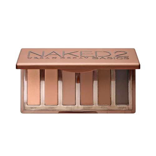 Paleta de Sombras Mini Naked 2 Basics de URBAN DECAY - 6 Sombras Neutras Mate, Larga Duración, Polvo Multiusos para Ojos, Contorno y Cejas, Tonos - imagen 4