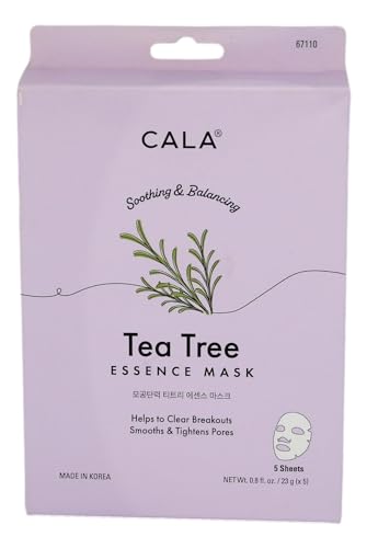 Mascarillas de esencia de árbol de té Cala, paquete de 5 unidades - imagen 1