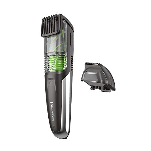 Recortadora de Barba Remington con Aspiradora, 13 Configuraciones de Longitud y Peine Ajustable (2-18mm), Recortadora Recargable, Cuchillas Lavables - imagen 1