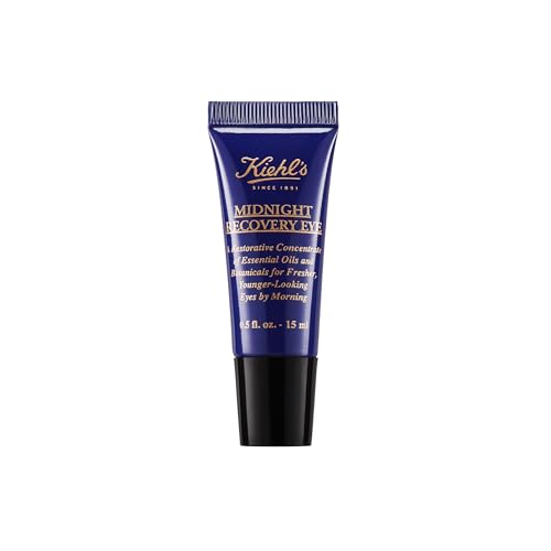 Crema para los ojos Kiehl's Midnight Recovery para ojeras y hinchazón, tratamiento nocturno, suaviza el área de los ojos, con extracto de escoba de - imagen 3