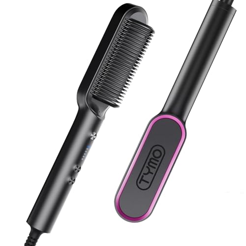 Cepillo Alisador de Cabello TYMO Ring, Cepillo de Alisado para Mujeres con 5 Temperaturas, Calentamiento Rápido en 20s y Doble Voltaje, Negro - imagen 2