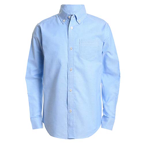 Camisa de Botón de Manga Larga para Niño Pequeño Izod, Color Azul Oxford, Talla 4T/4 - imagen 1