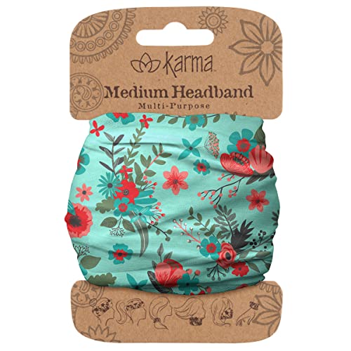 Diadema Floral Poppy de Karma Gifts para Mujeres - Mediana - Diadema de Tela y Bufanda para el Cabello Elástica - Multicolor - imagen 2