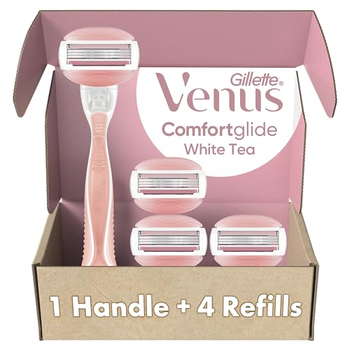 Rasuradora Gillette Venus ComfortGlide Té Blanco para Mujeres con 1 Mango + 4 Recambios de Cuchillas - imagen 4