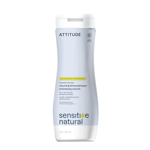 Champú ATTITUDE para Cuero Cabelludo Seco Sensible, Verificado por EWG, Avena Calmante, para Cabello Fino, Ingredientes Naturales, Vegano y a Base de - imagen 1