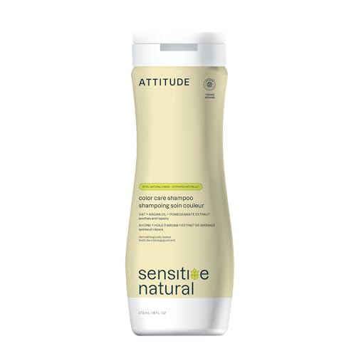 Champú ATTITUDE para cuero cabelludo seco y sensible, verificado por EWG, con avena calmante, protección del color, ingredientes de origen natural, - imagen 1