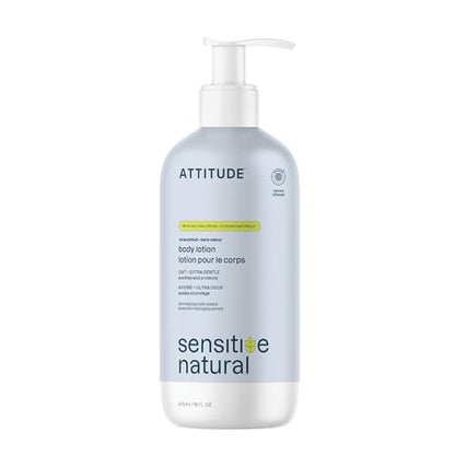 Loción Corporal ATTITUDE para Piel Sensible con Avena, Verificada por EWG, Dermatológicamente Probada, Vegana, Extra Suave, Sin Fragancia, 16 Fl Oz - imagen 1