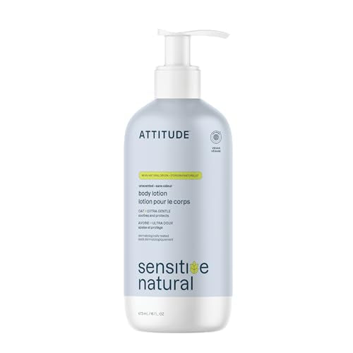 Loción Corporal ATTITUDE para Piel Sensible con Avena, Verificada por EWG, Dermatológicamente Probada, Vegana, Extra Suave, Sin Fragancia, 16 Fl Oz - imagen 2