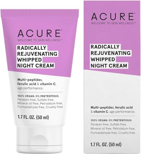 Crema Nocturna Batida Acure Radically Rejuvenating - Crema Facial Anti-Envejecimiento con Péptidos para Mujeres y Hombres, Hidratante y Renovadora - imagen 2