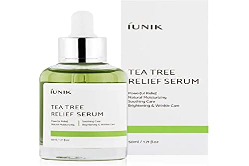 Suero IUNIK Tea Tree Relief – Ampoule Vegana Ligera con Tea Tree y Centella Asiática para Calmar y Balancear el Aceite, Cuidado Coreano para Piel - imagen 3