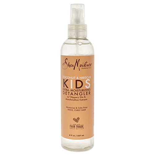 SheaMoisture Kids Detangler Hidratante Extra de Coco y Hibisco para Cabello Rizado, Cuidado con Manteca de Karité, 8 oz - imagen 4