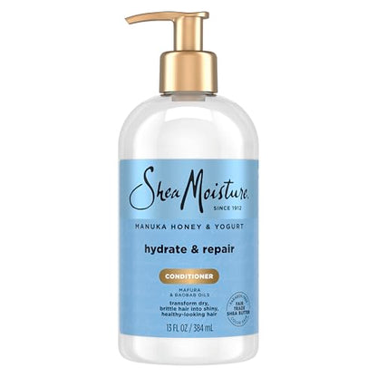 Acondicionador SheaMoisture Hidratante y Reparador con Miel de Manuka y Yogur para Cabello Dañado, 13 oz - imagen 4
