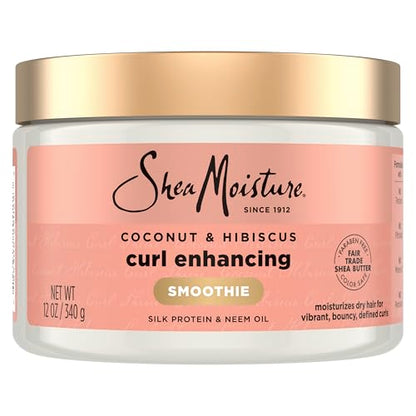 Crema para rizos SheaMoisture Coconut y Hibiscus para cabello rizado y grueso, libre de sulfatos y parabenos, 12 oz - imagen 4