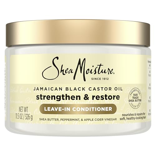 Acondicionador Sin Aclarado SheaMoisture con Aceite de Ricino Negro Jamaicano 100% Puro para Cabello Dañado 11.5 oz - imagen 3