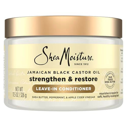 Acondicionador Sin Aclarado SheaMoisture con Aceite de Ricino Negro Jamaicano 100% Puro para Cabello Dañado 11.5 oz - imagen 3