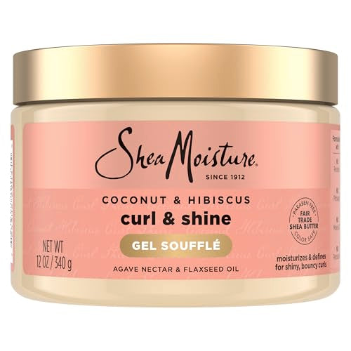SheaMoisture Gel Soufflé para Rizos de Coco e Hibisco, Hidratante y Protector para Cabello Rizado y Grueso, 12 oz - imagen 1